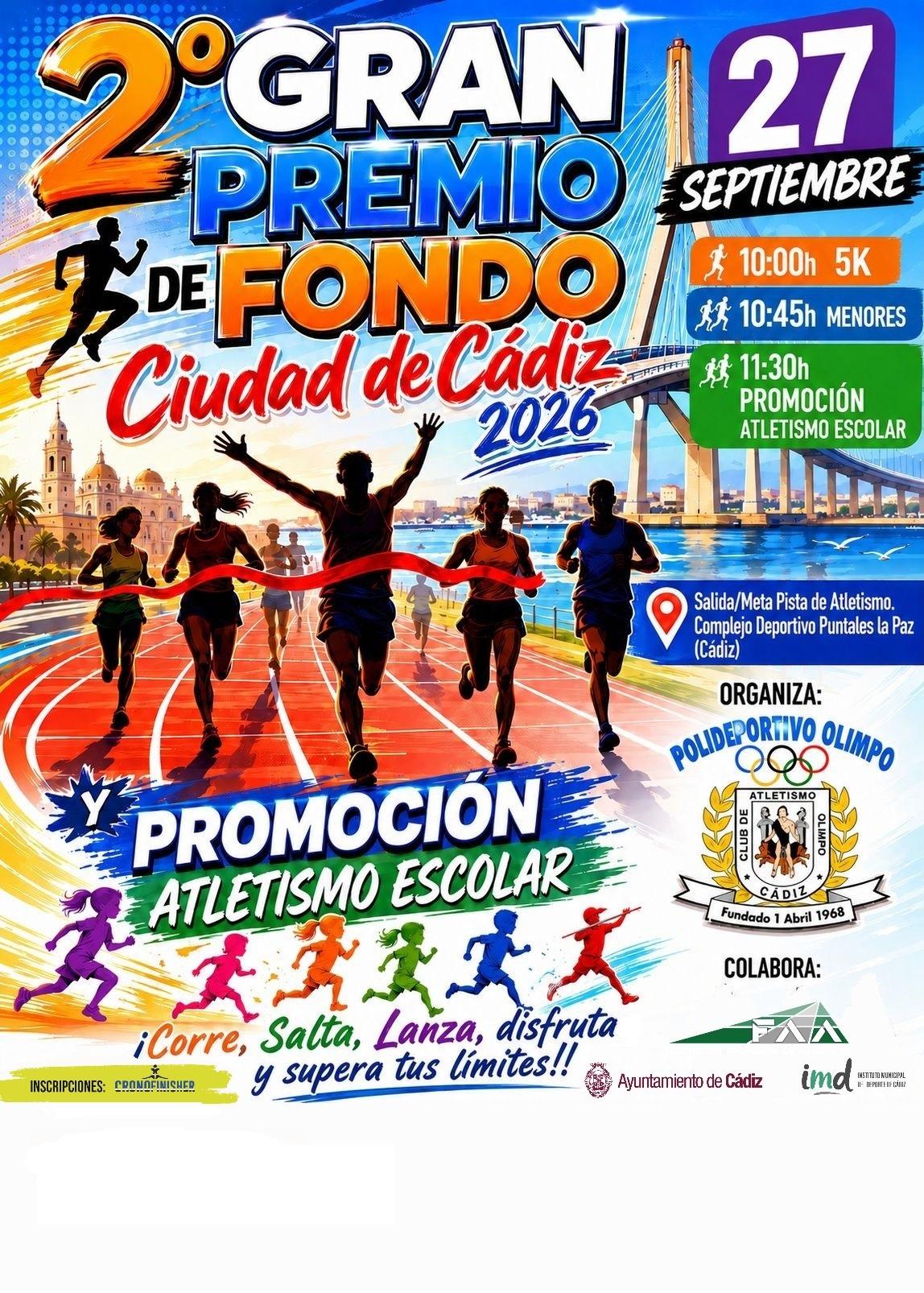 Gran Premio de Fondo Ciudad de Cádiz y Promoción Atletismo Escolar
