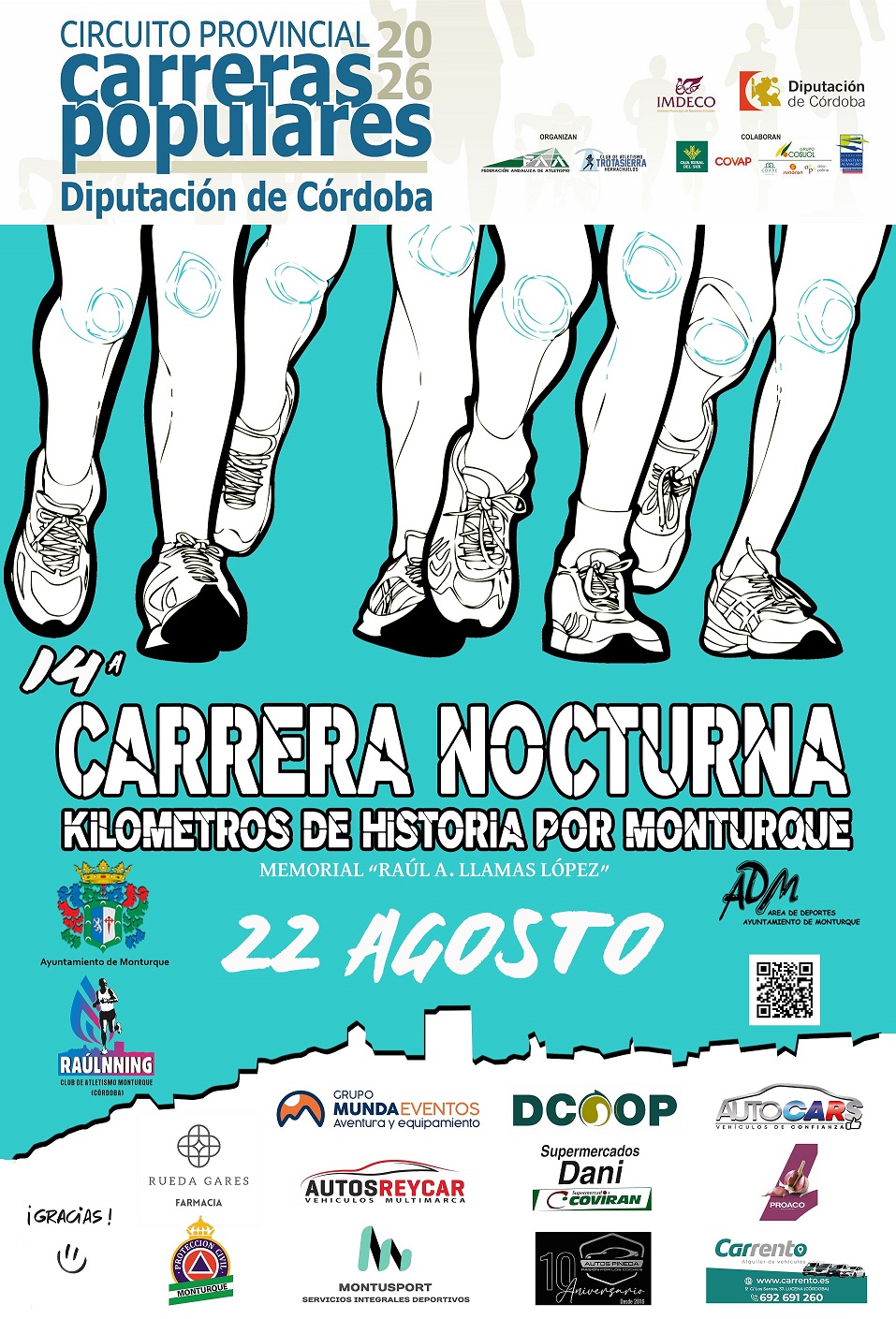 Carrera Nocturna Kilómetros de Historia por Monturque - Memorial Raúl A. Llamas López
