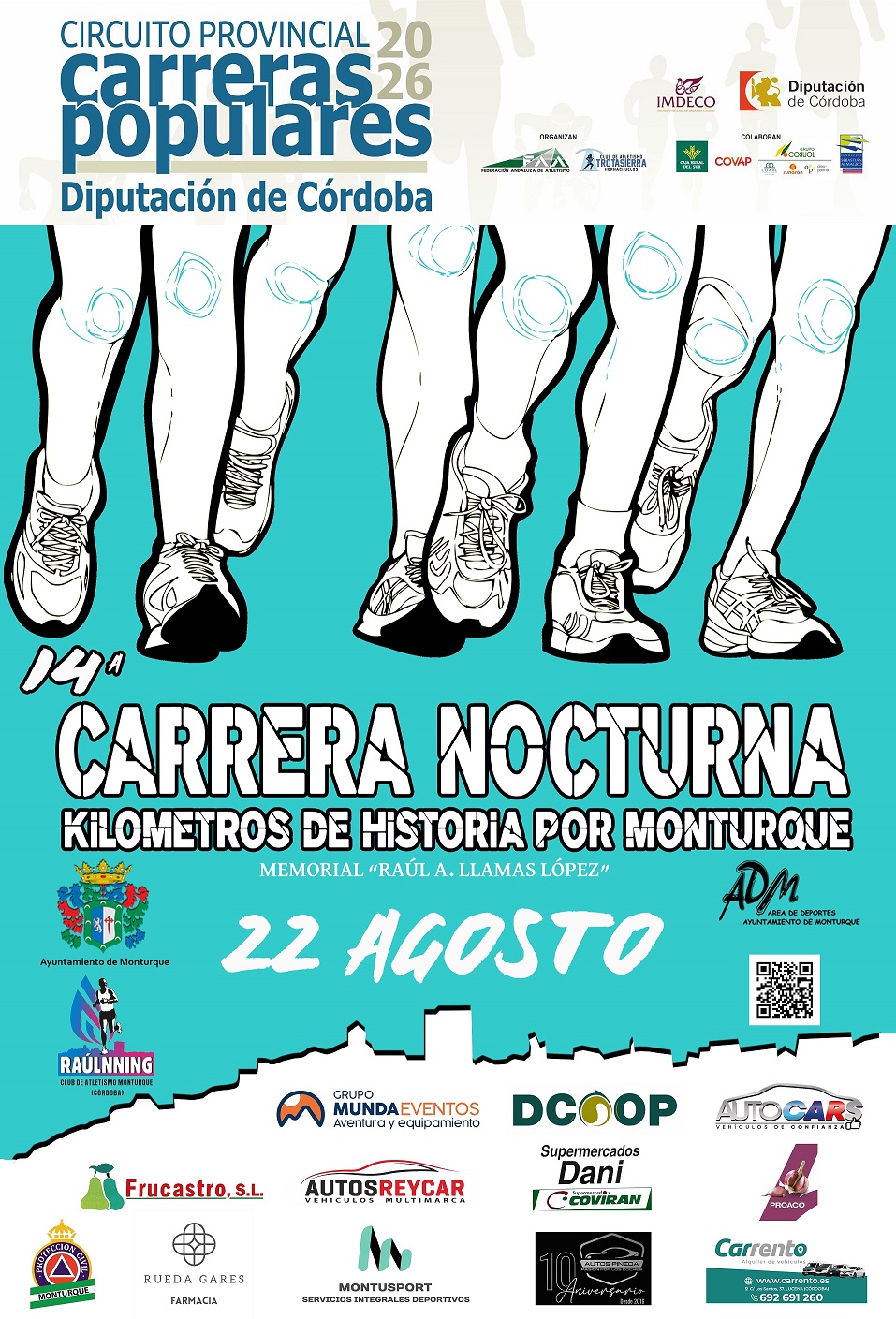 Carrera Nocturna Kilómetros de Historia por Monturque - Memorial Raúl A. Llamas López